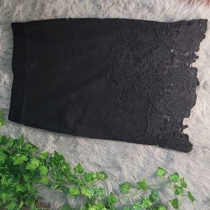 Pencil Skirt with Embroidery Design